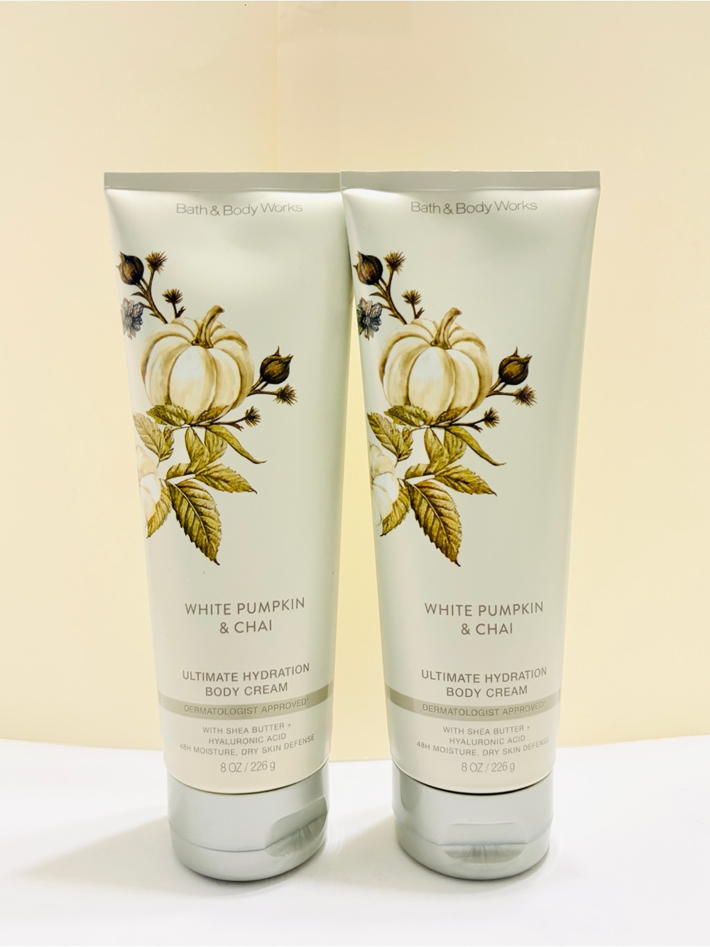 Bath & Body Works White Pumpkin & Chai Body Cream — pack of 2 brand new